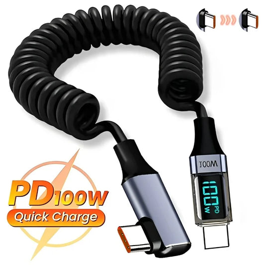 100w LED Digital Display USB Elbow Data Cable
