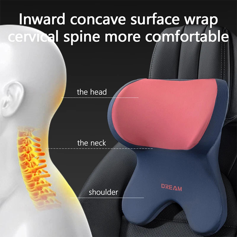 Universal Car Lumbar Support Headrest Neck Pillow