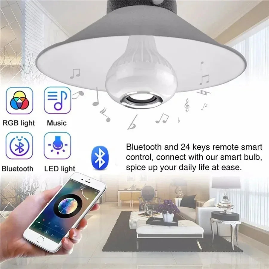 Colorful RGB Smart Bluetooth Speaker Bulb