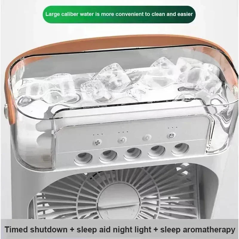Portable USB LED Electric Humidifier Fan