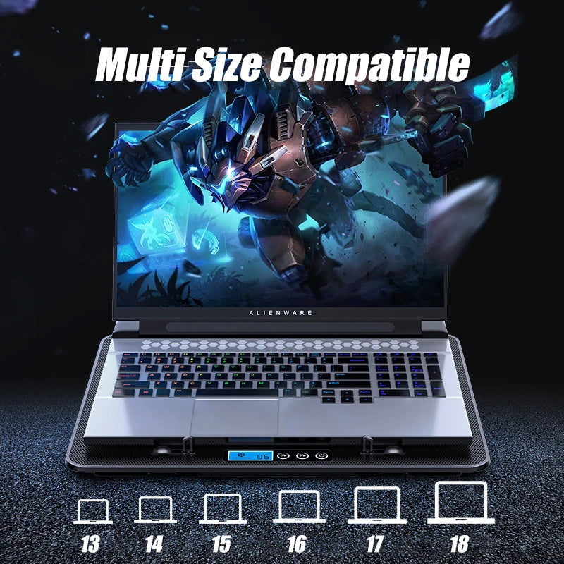 RGB LED A9 Gaming Laptop Cooler Stand