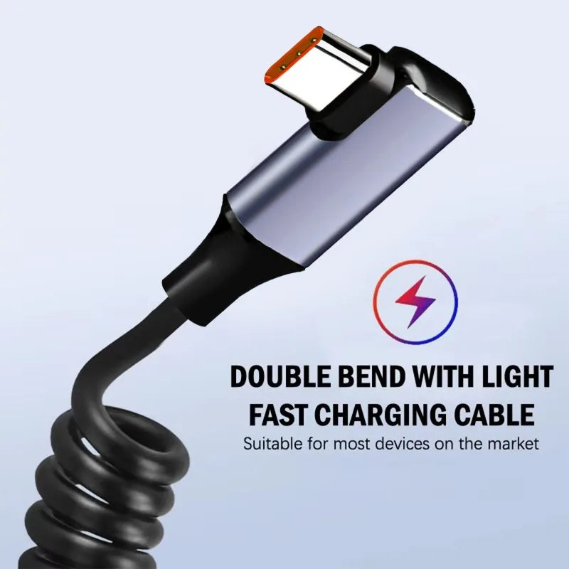 100w LED Digital Display USB Elbow Data Cable