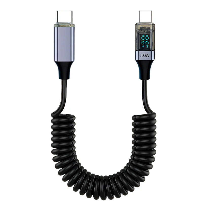 100w LED Digital Display USB Elbow Data Cable