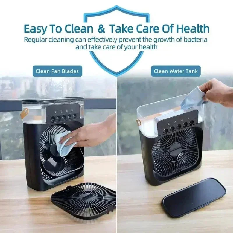 Portable USB LED Electric Humidifier Fan