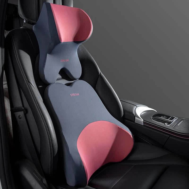 Universal Car Lumbar Support Headrest Neck Pillow
