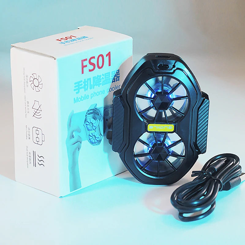 Rechargeable Dual Mobile Phone Cooler Fan