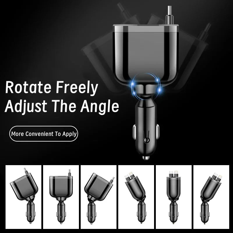 Digital Display 5-in-1 Car Phone Charger & Lighter